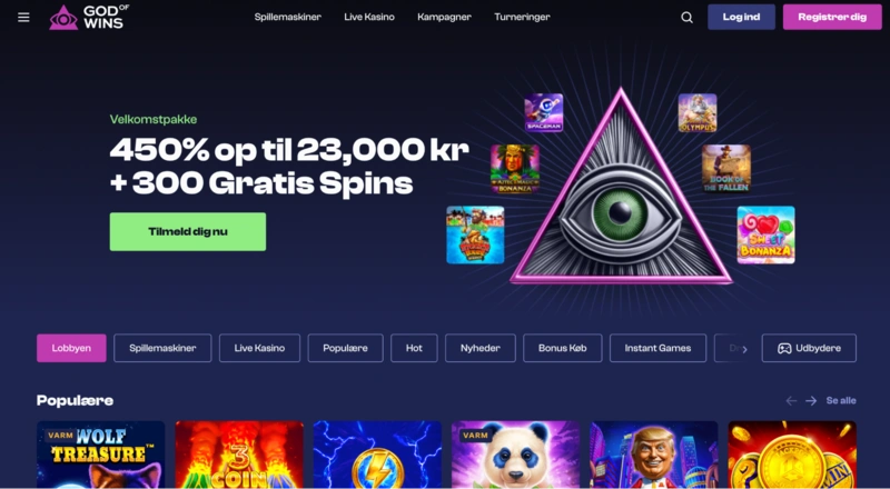 God of Wins Homepage